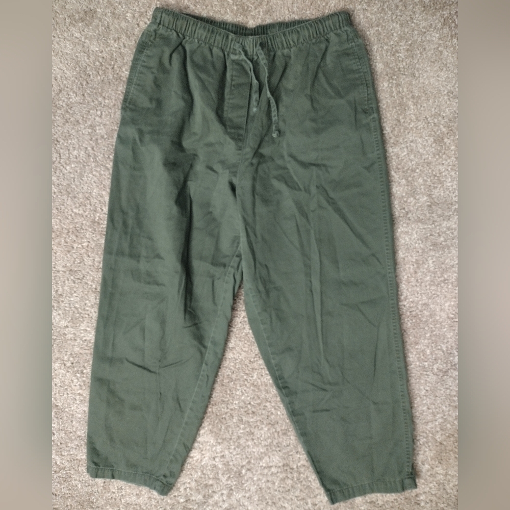 Fashion Bug Olive Green Wide Leg Drawstring Pants 18-20W